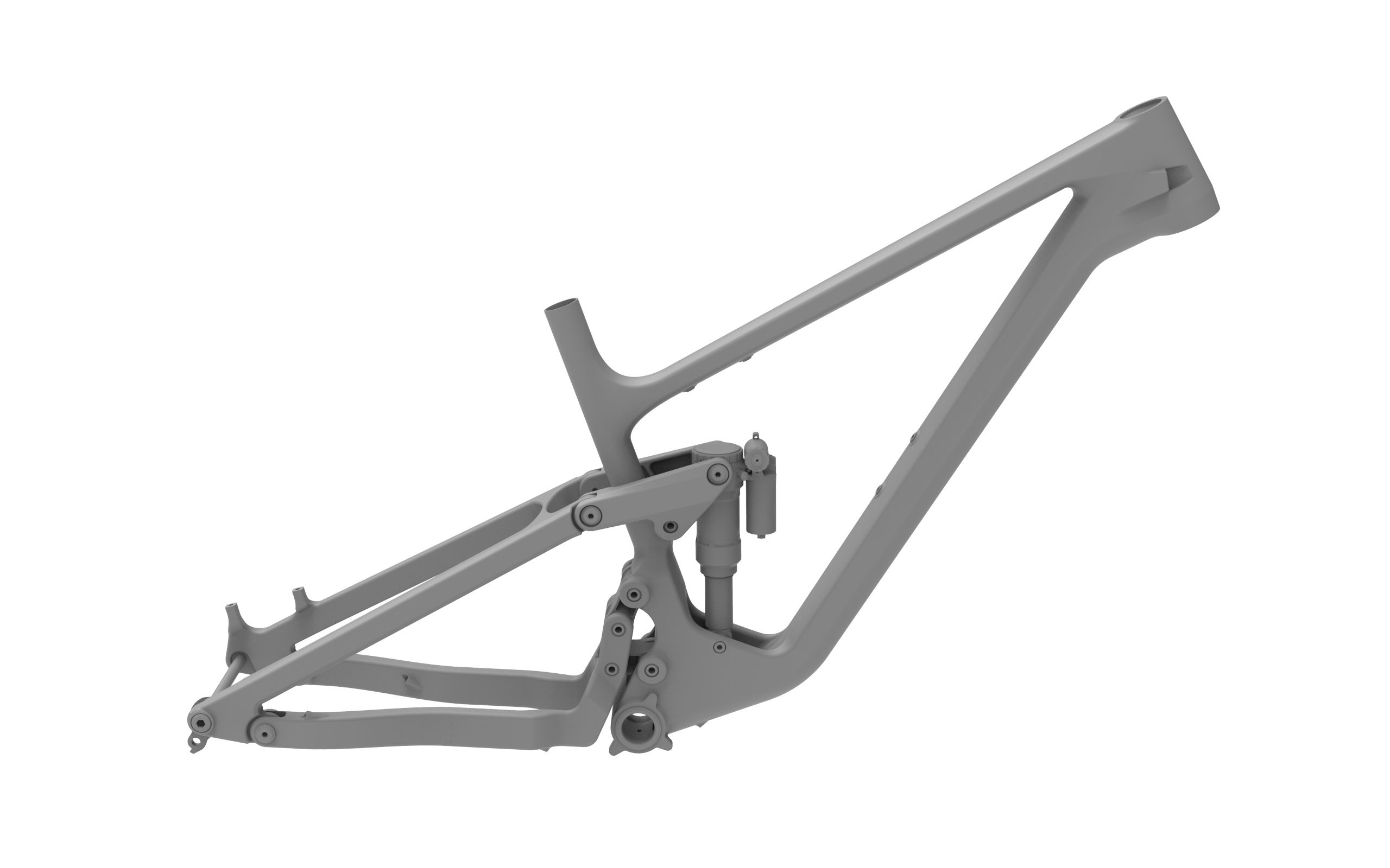 Carbon trail frame on L6 6-bar suspension